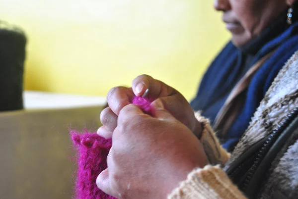 Peruvian artisan at work